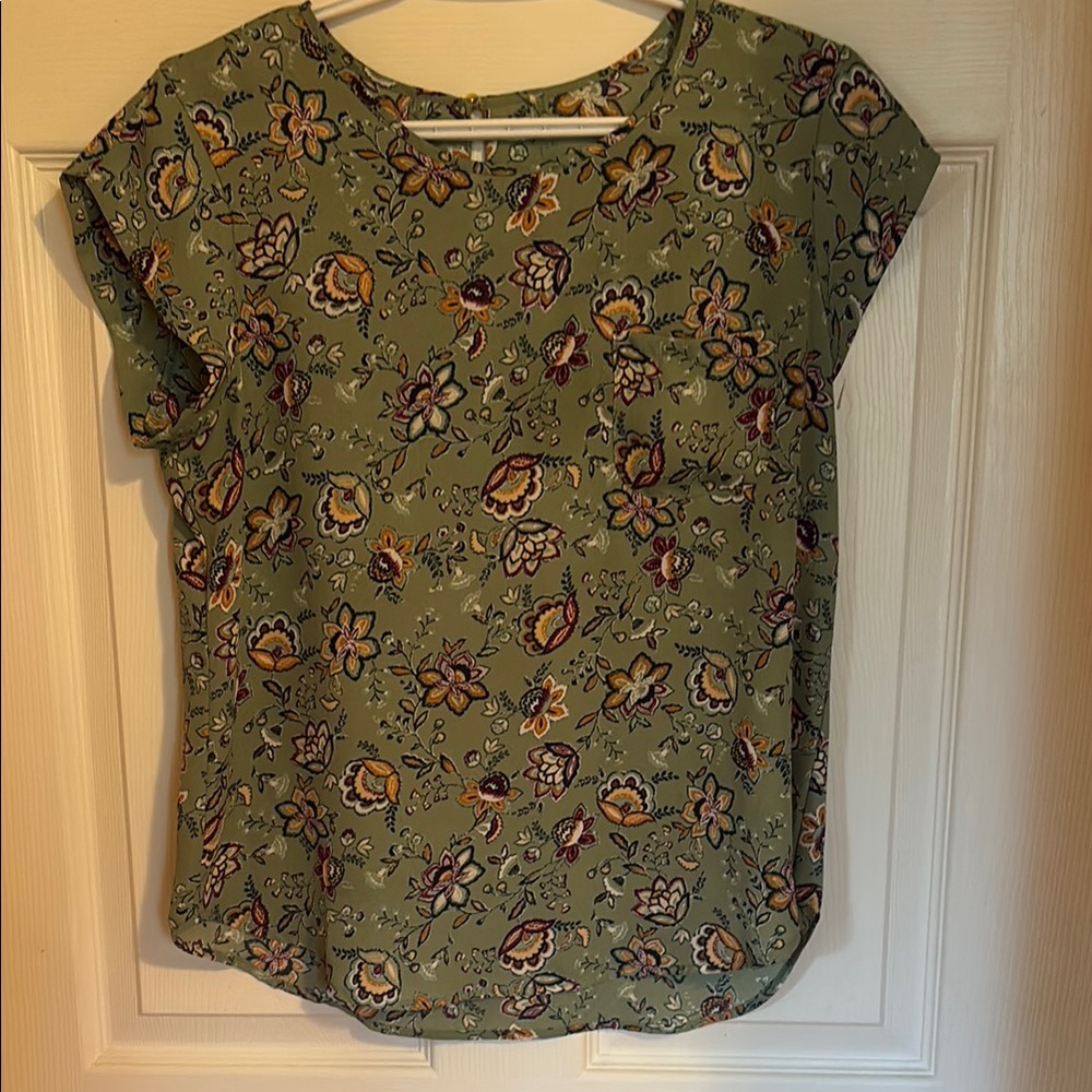 Floral Green Women's Top